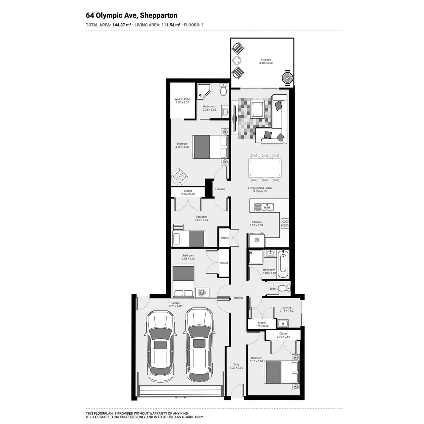 Floorplan of Homely house listing, 3/64 Olympic Avenue, Shepparton VIC 3630