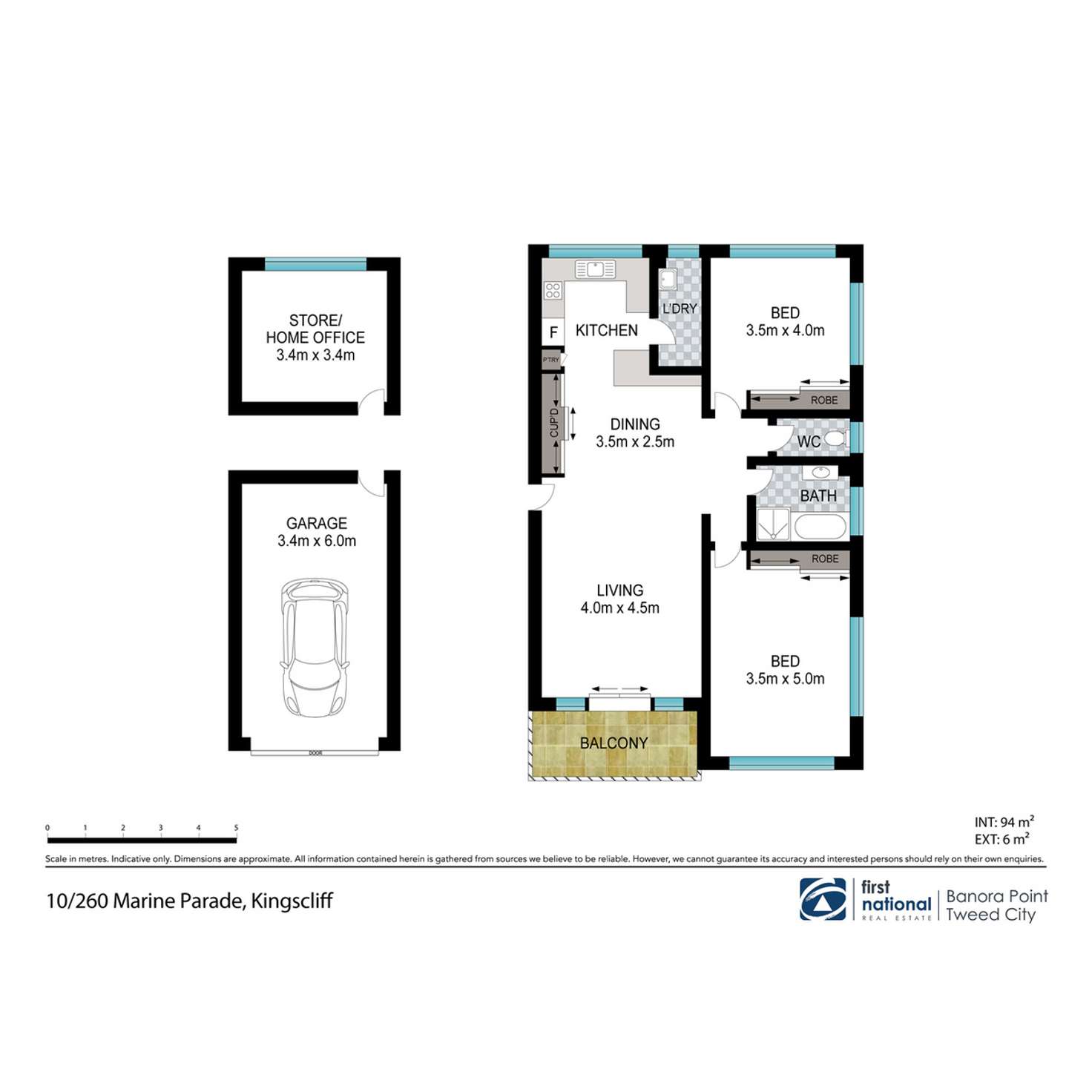 Floorplan of Homely unit listing, 10/260 Marine Parade, Kingscliff NSW 2487