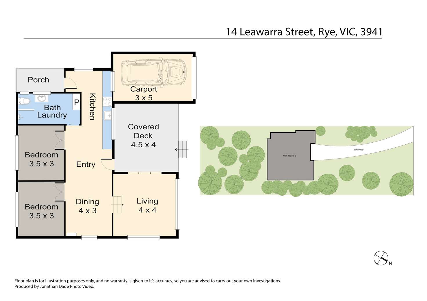 Floorplan of Homely house listing, 14 Leawarra Street, Rye VIC 3941