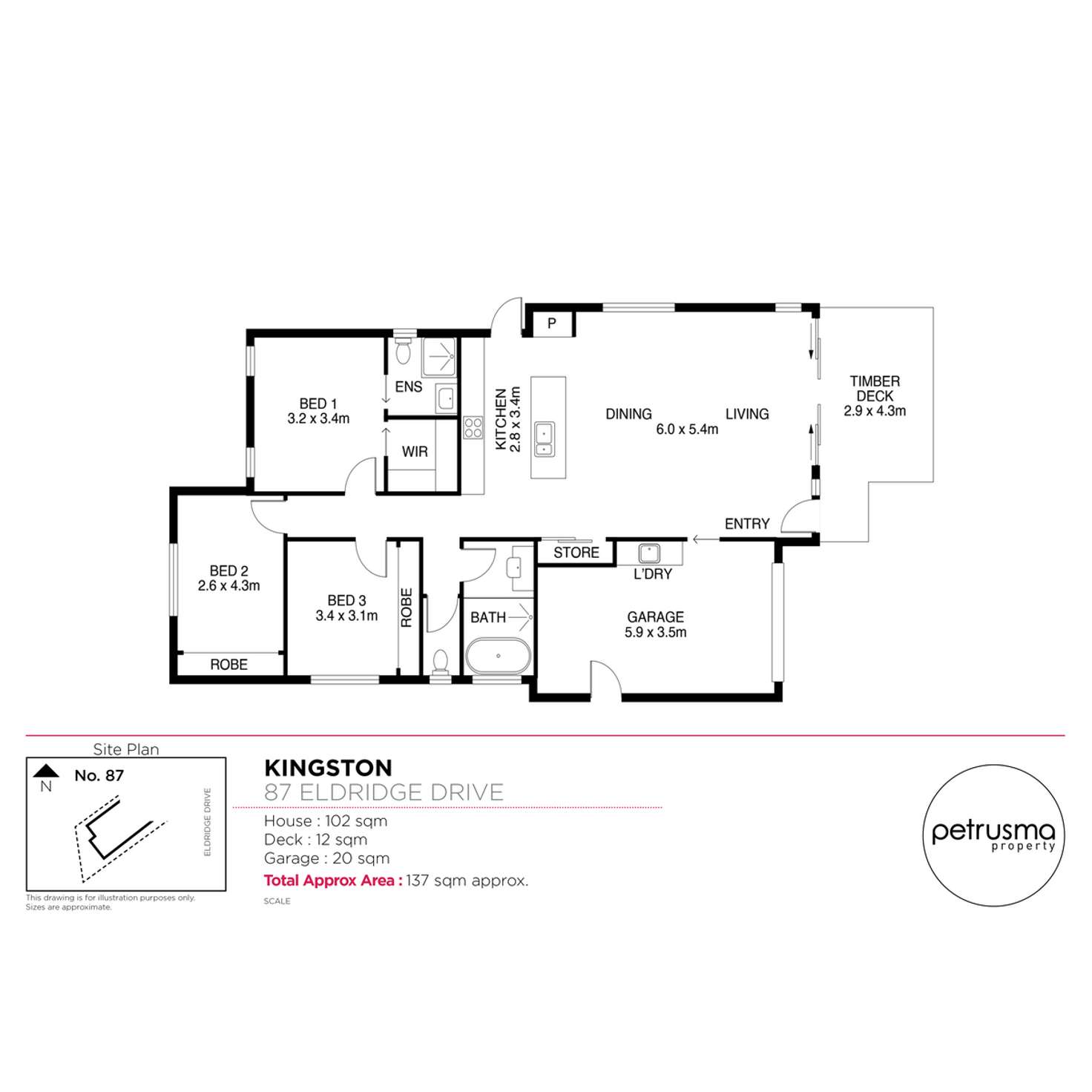 Floorplan of Homely house listing, 87 Eldridge Drive, Kingston TAS 7050