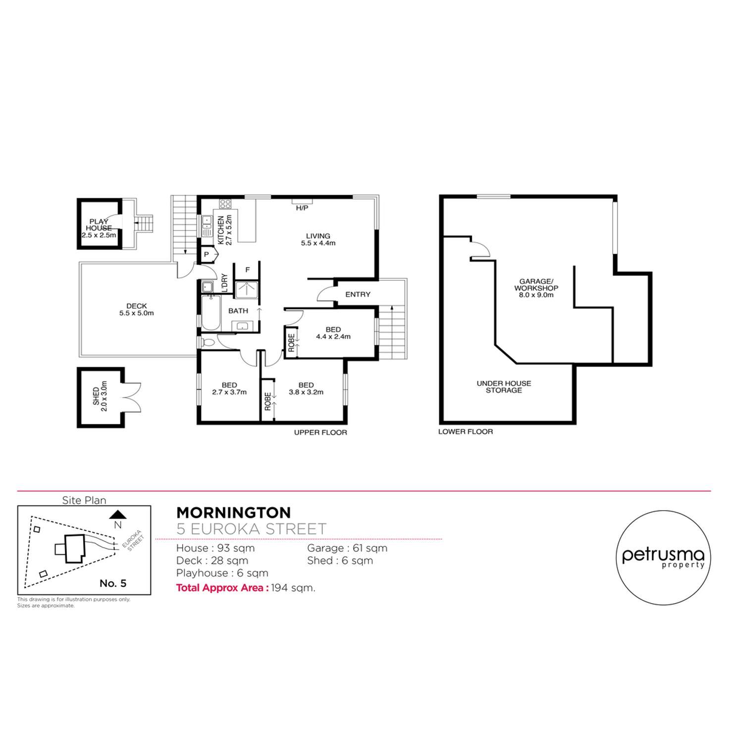 Floorplan of Homely house listing, 5 Euroka Street, Mornington TAS 7018