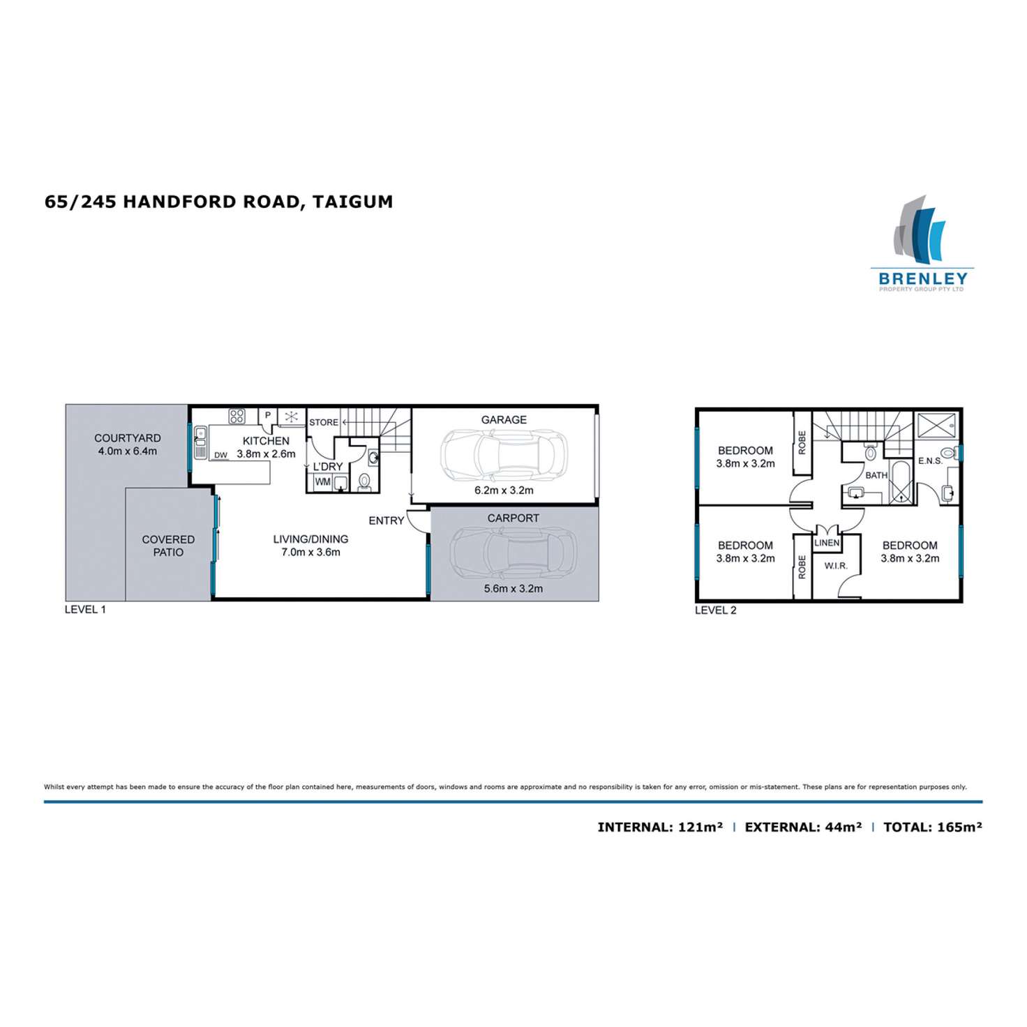 Floorplan of Homely townhouse listing, 65/245 Handford Road, Taigum QLD 4018