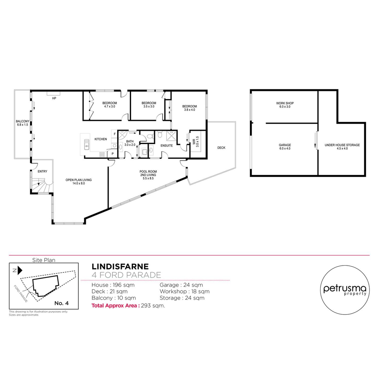 Floorplan of Homely house listing, 4 Ford Parade, Lindisfarne TAS 7015