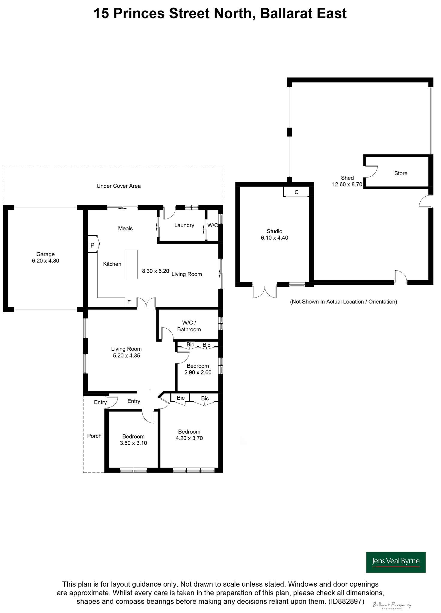 Floorplan of Homely house listing, 15 Princes Street North, Ballarat East VIC 3350