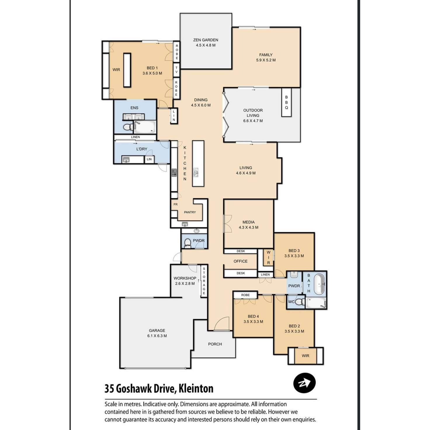 Floorplan of Homely house listing, 35 Goshawk Drive, Kleinton QLD 4352