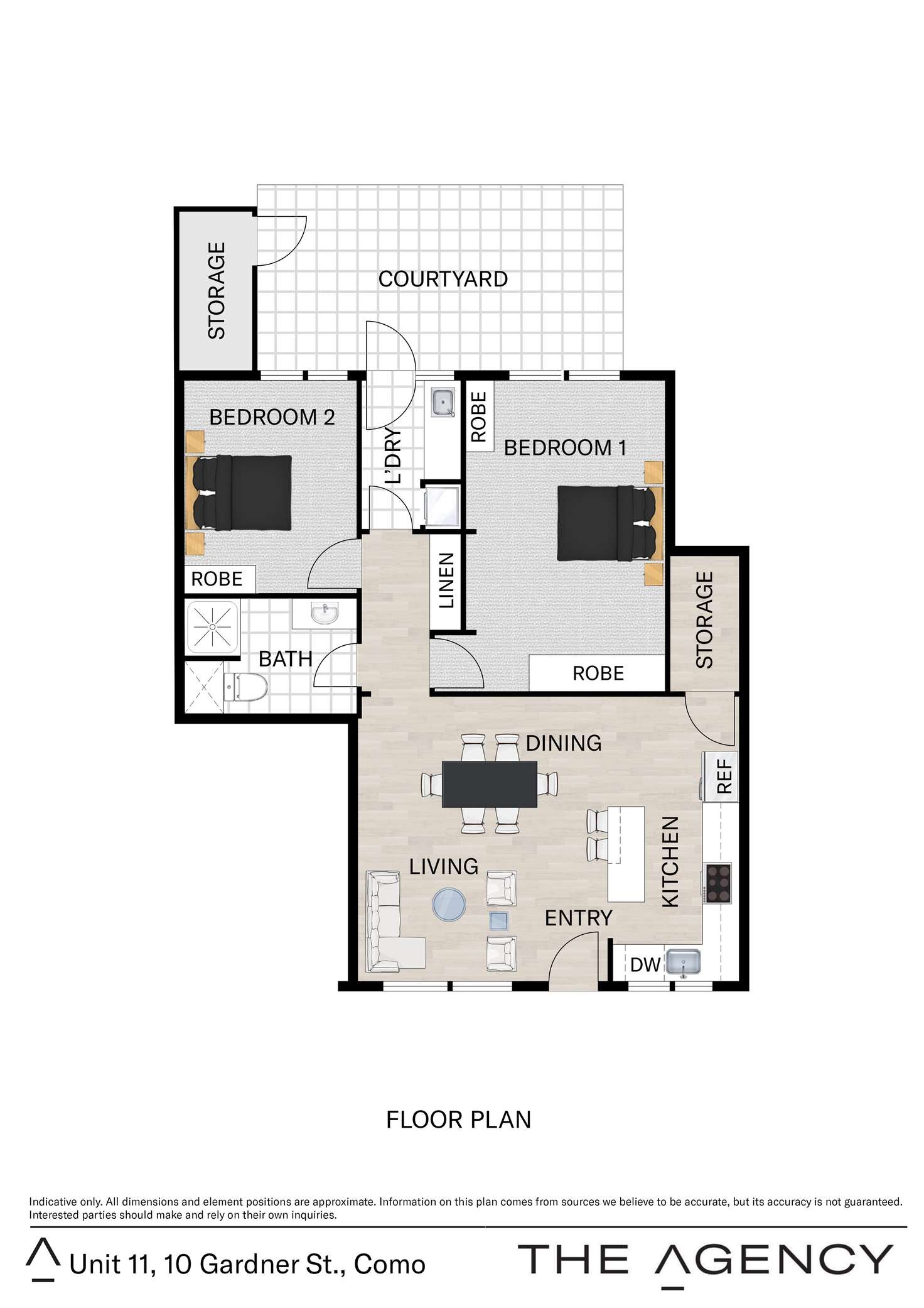 Floorplan of Homely unit listing, 11/10 Gardner Street, Como WA 6152