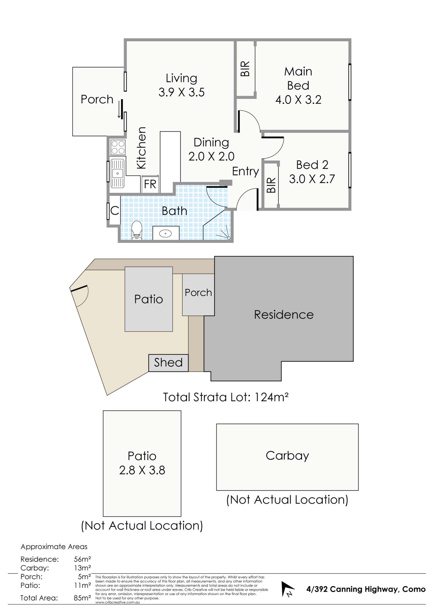 Floorplan of Homely house listing, 4/392 Canning Highway, Como WA 6152