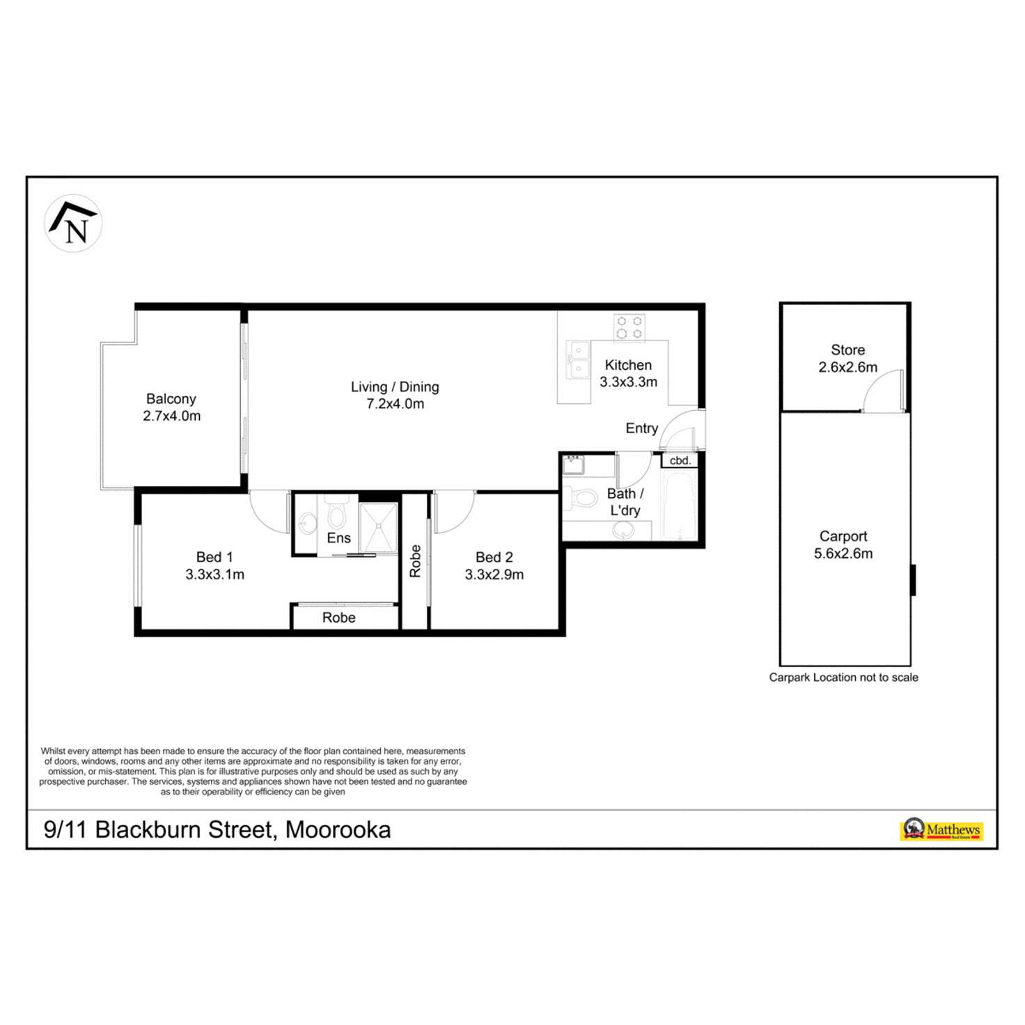 Floorplan of Homely unit listing, 9/11 Blackburn Street, Moorooka QLD 4105