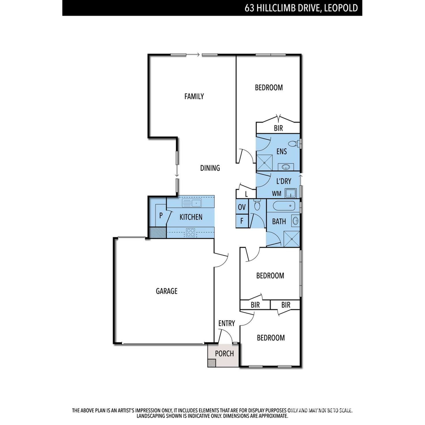 Floorplan of Homely house listing, 63 Hillclimb Drive, Leopold VIC 3224