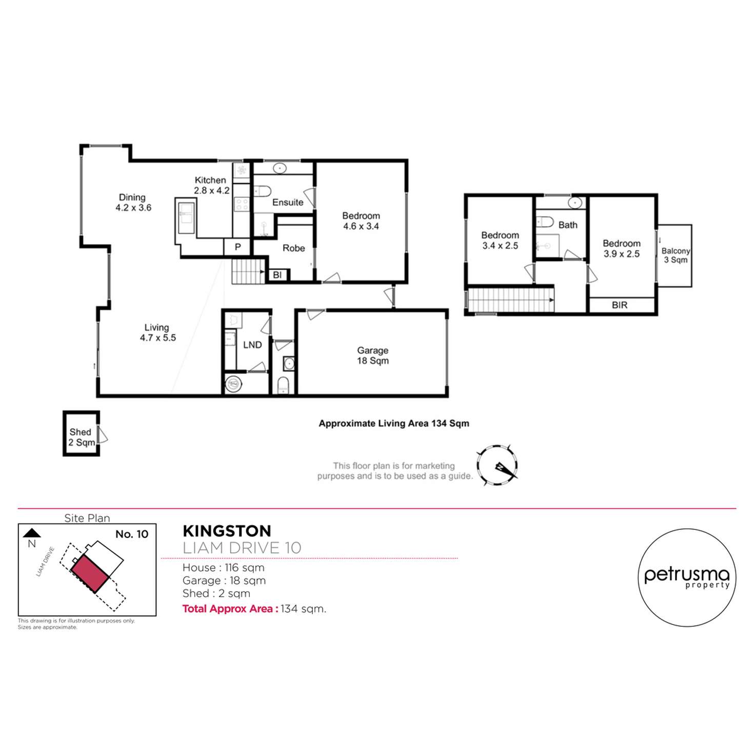 Floorplan of Homely townhouse listing, 10 Liam Drive, Kingston TAS 7050