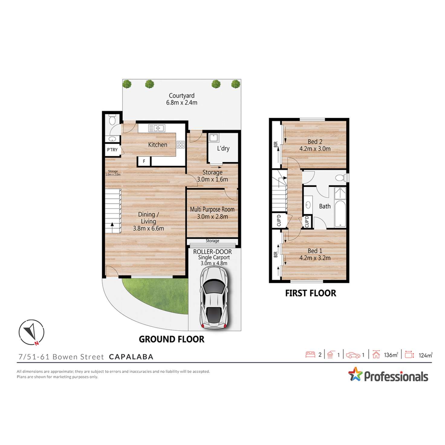 Floorplan of Homely townhouse listing, 7/51-61 Bowen Street, Capalaba QLD 4157