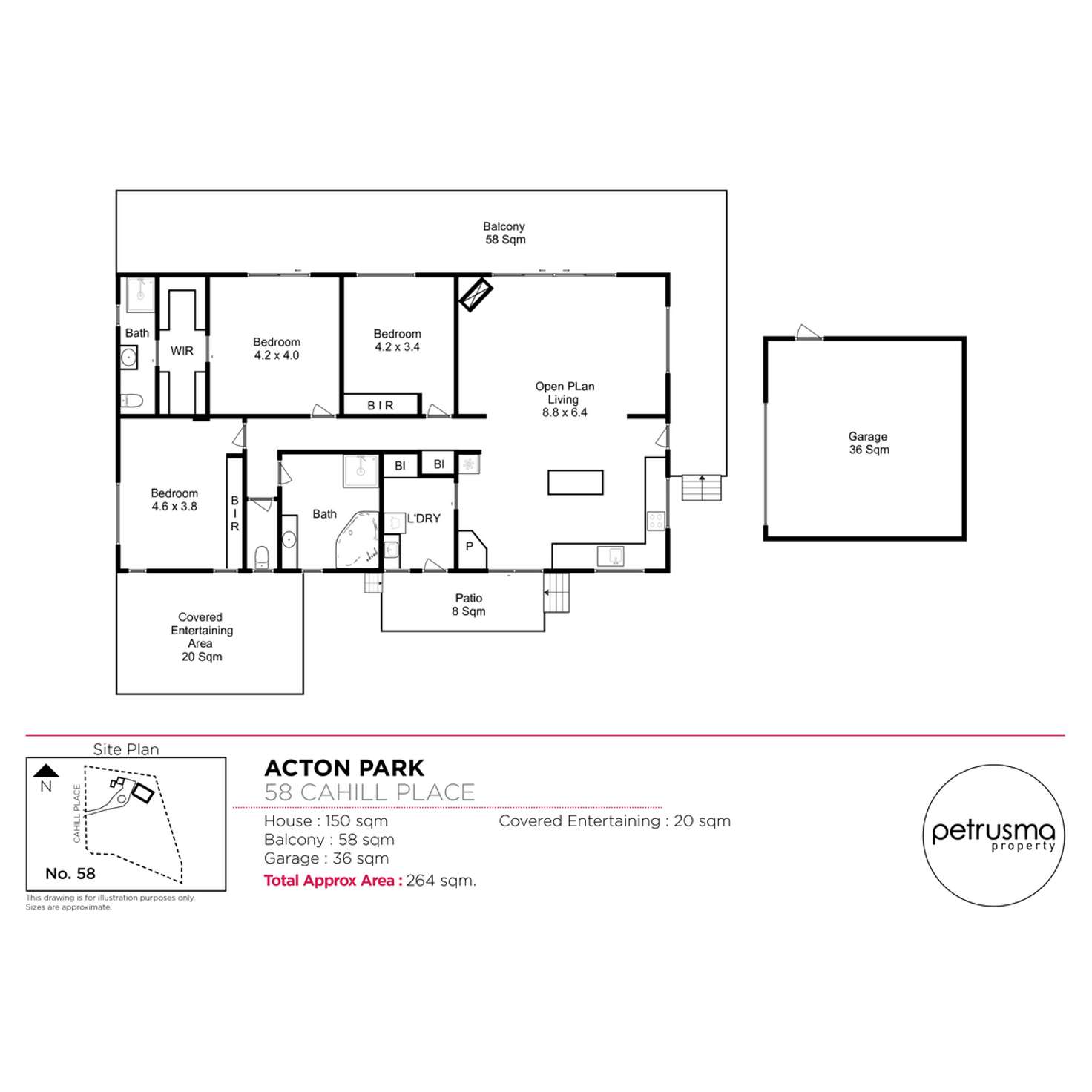 Floorplan of Homely house listing, 58 Cahill Place, Acton Park TAS 7170