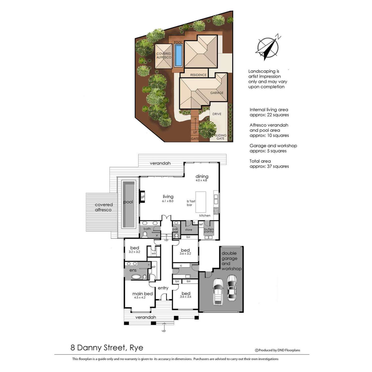 Floorplan of Homely house listing, 8 Danny Street, Rye VIC 3941