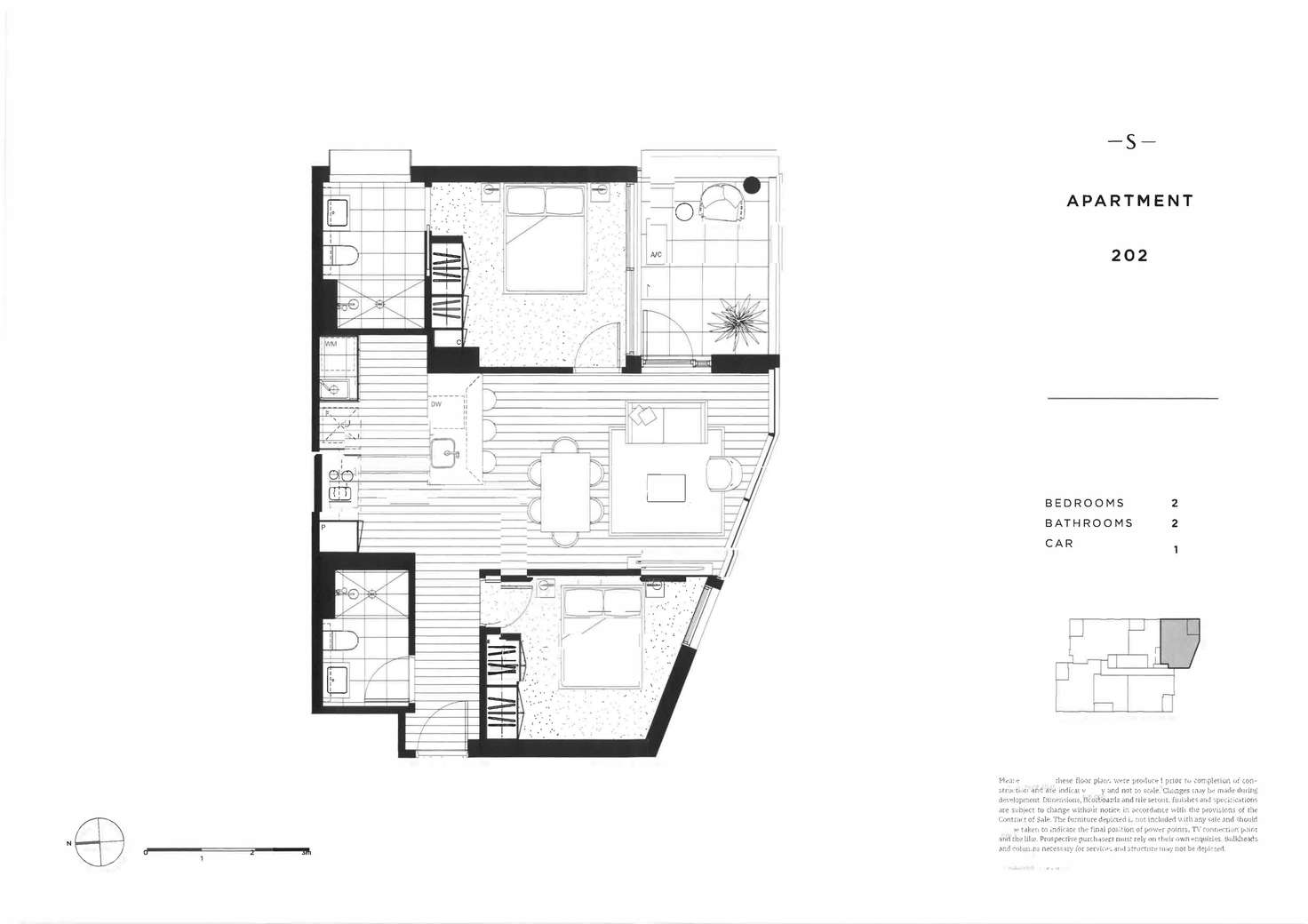 Floorplan of Homely apartment listing, 202/551 Dandenong Road, Armadale VIC 3143