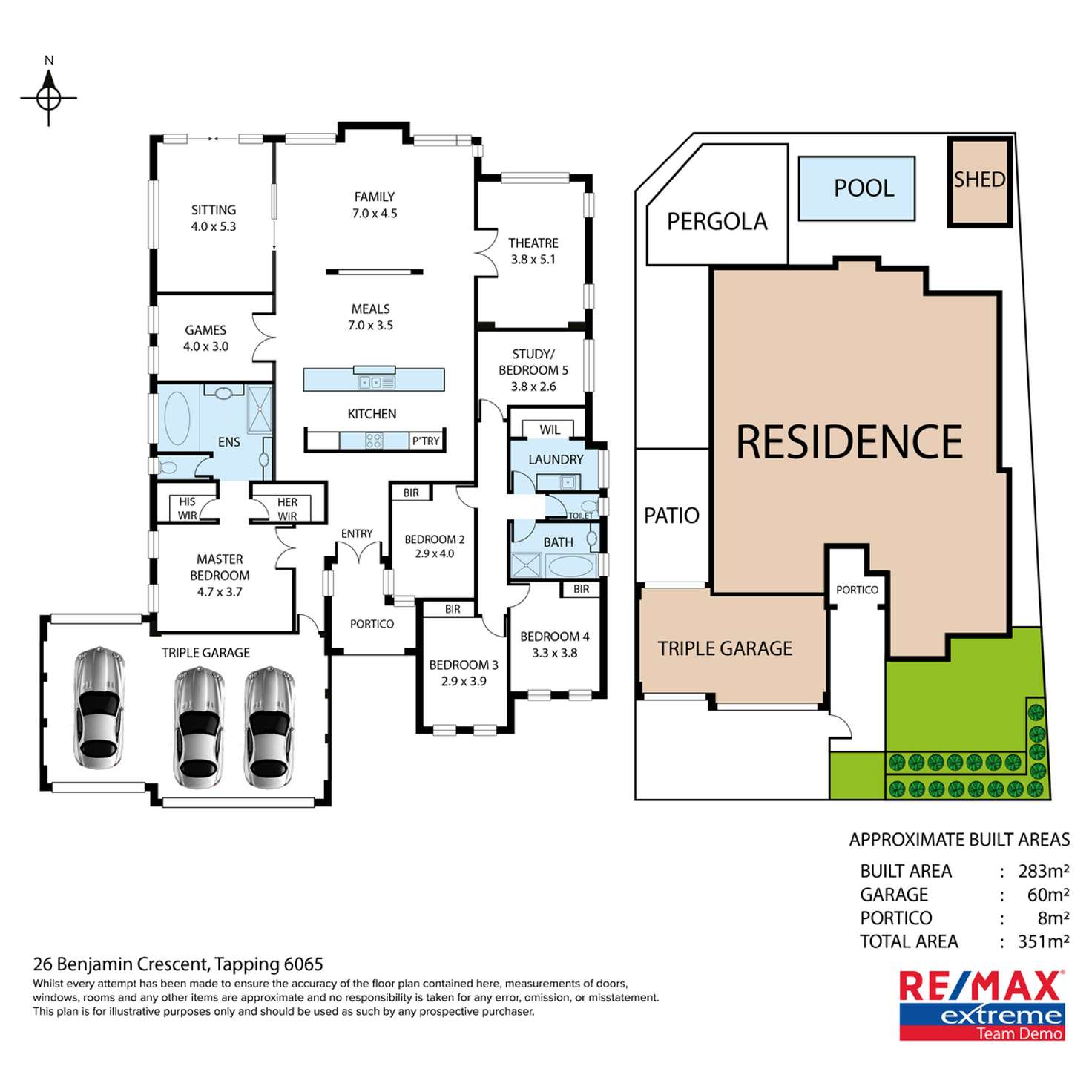 Floorplan of Homely house listing, 26 Benjamin Crescent, Tapping WA 6065