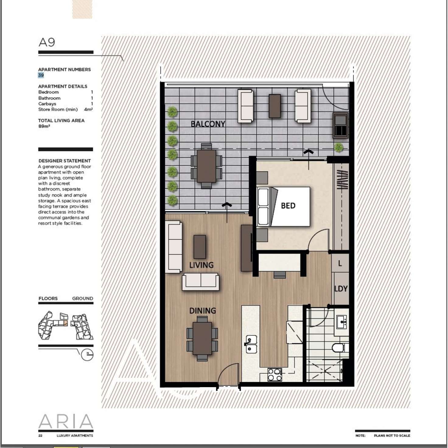 Floorplan of Homely apartment listing, 39/2 Milyarm Rise, Swanbourne WA 6010