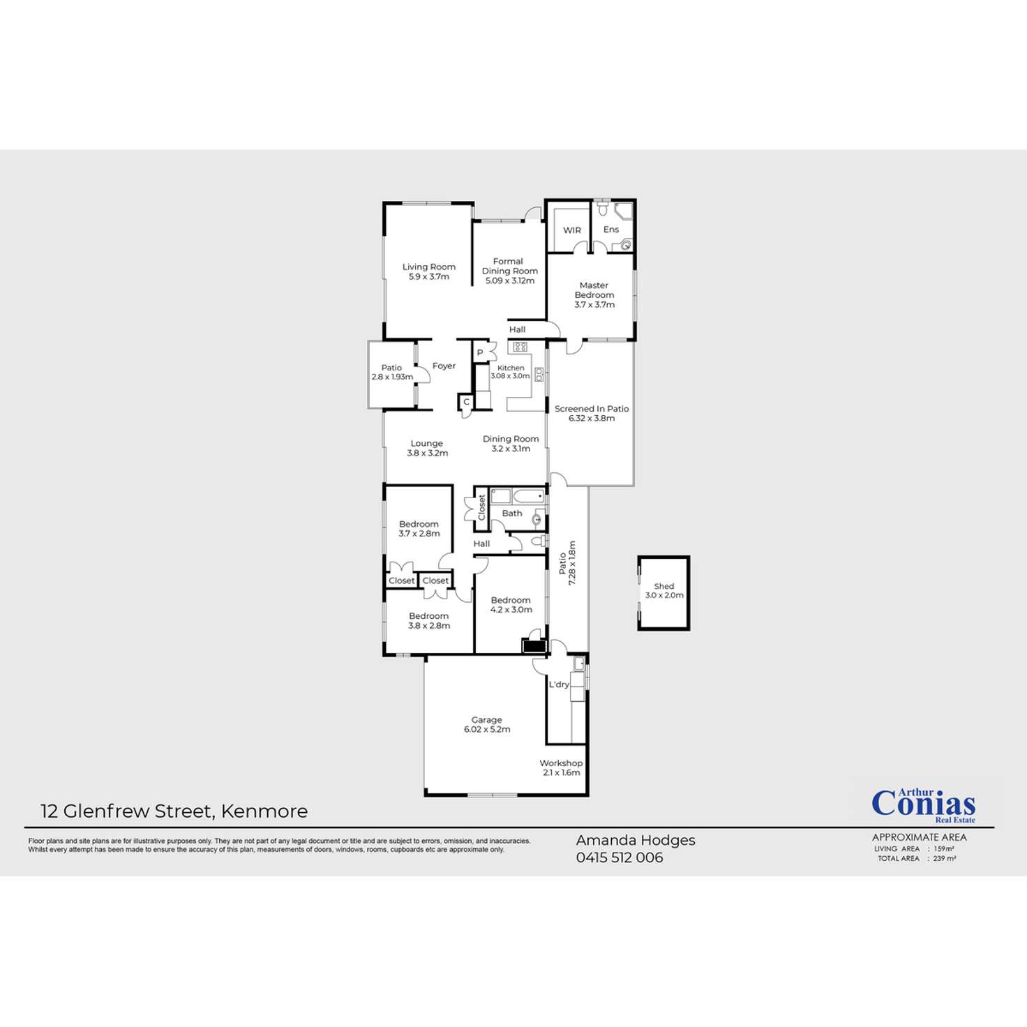 Floorplan of Homely house listing, 12 Glenfrew Street, Kenmore QLD 4069