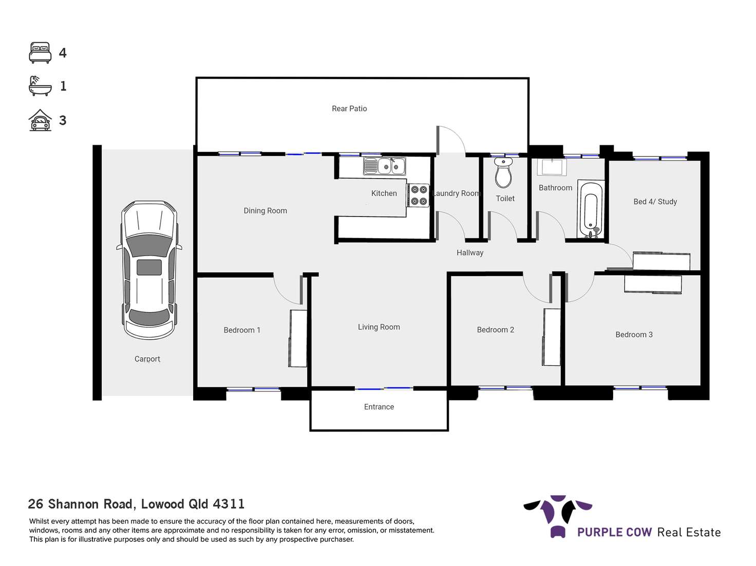 Floorplan of Homely house listing, 26 Shannon Road, Lowood QLD 4311