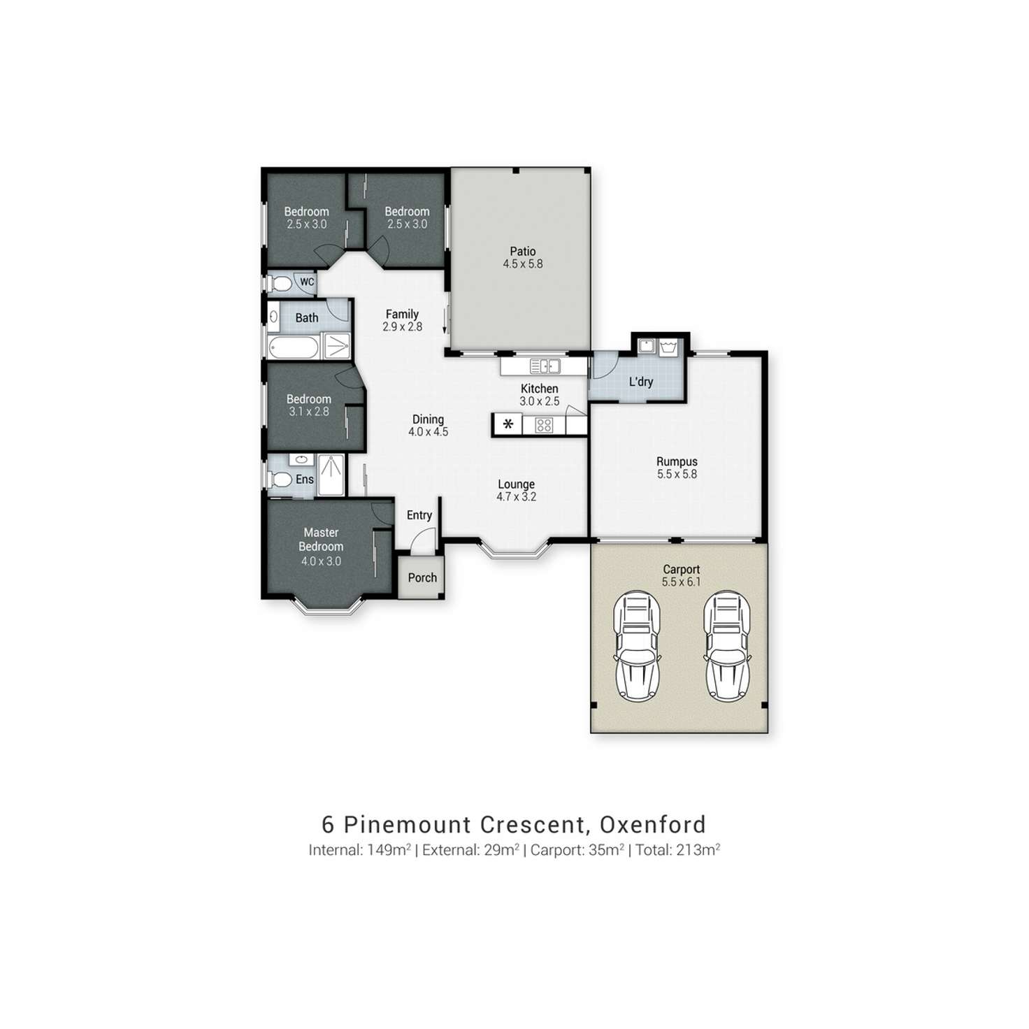 Floorplan of Homely house listing, 6 Pinemount Crescent, Oxenford QLD 4210