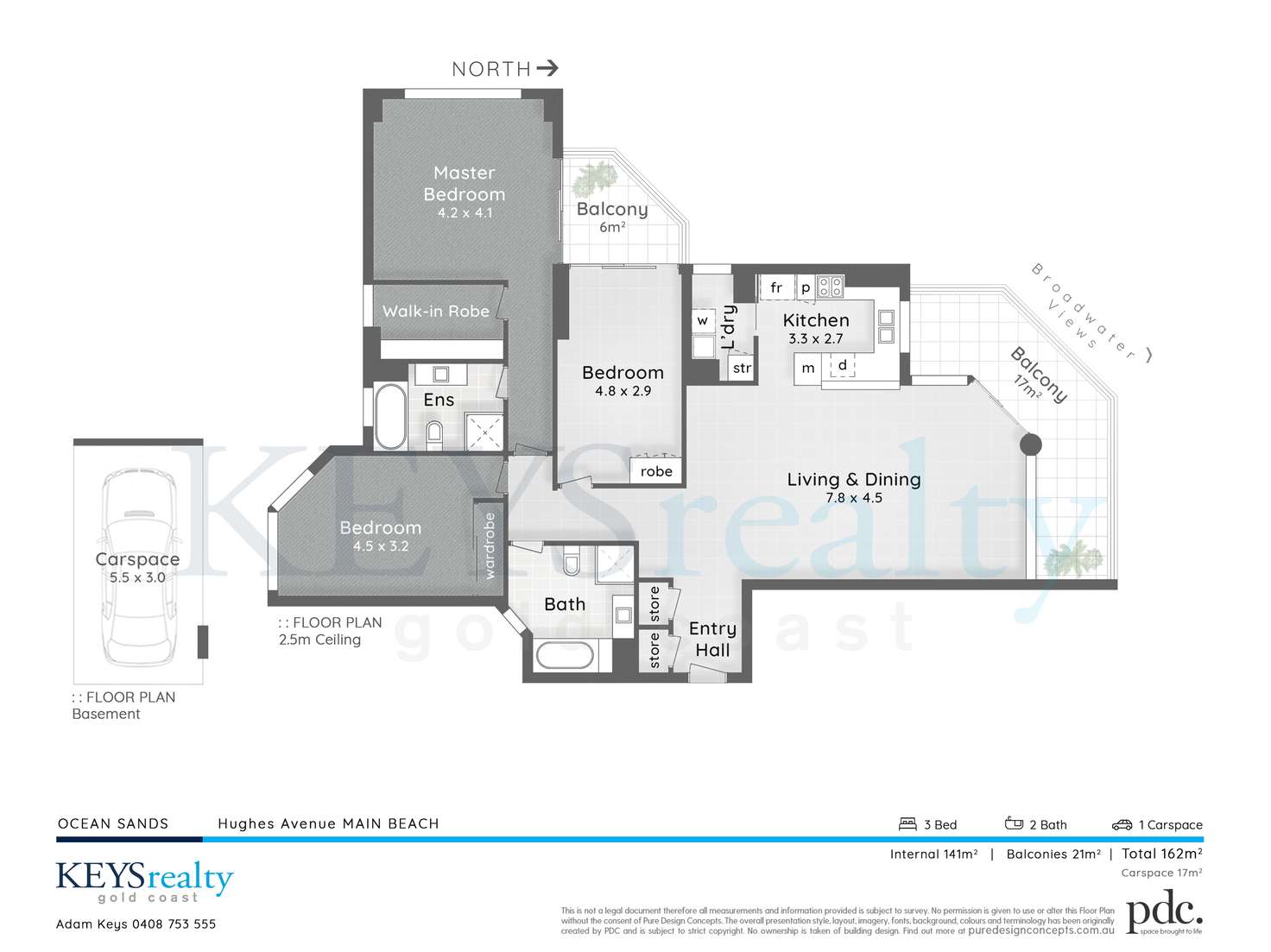 Floorplan of Homely apartment listing, 13/11 Hughes Avenue, Main Beach QLD 4217