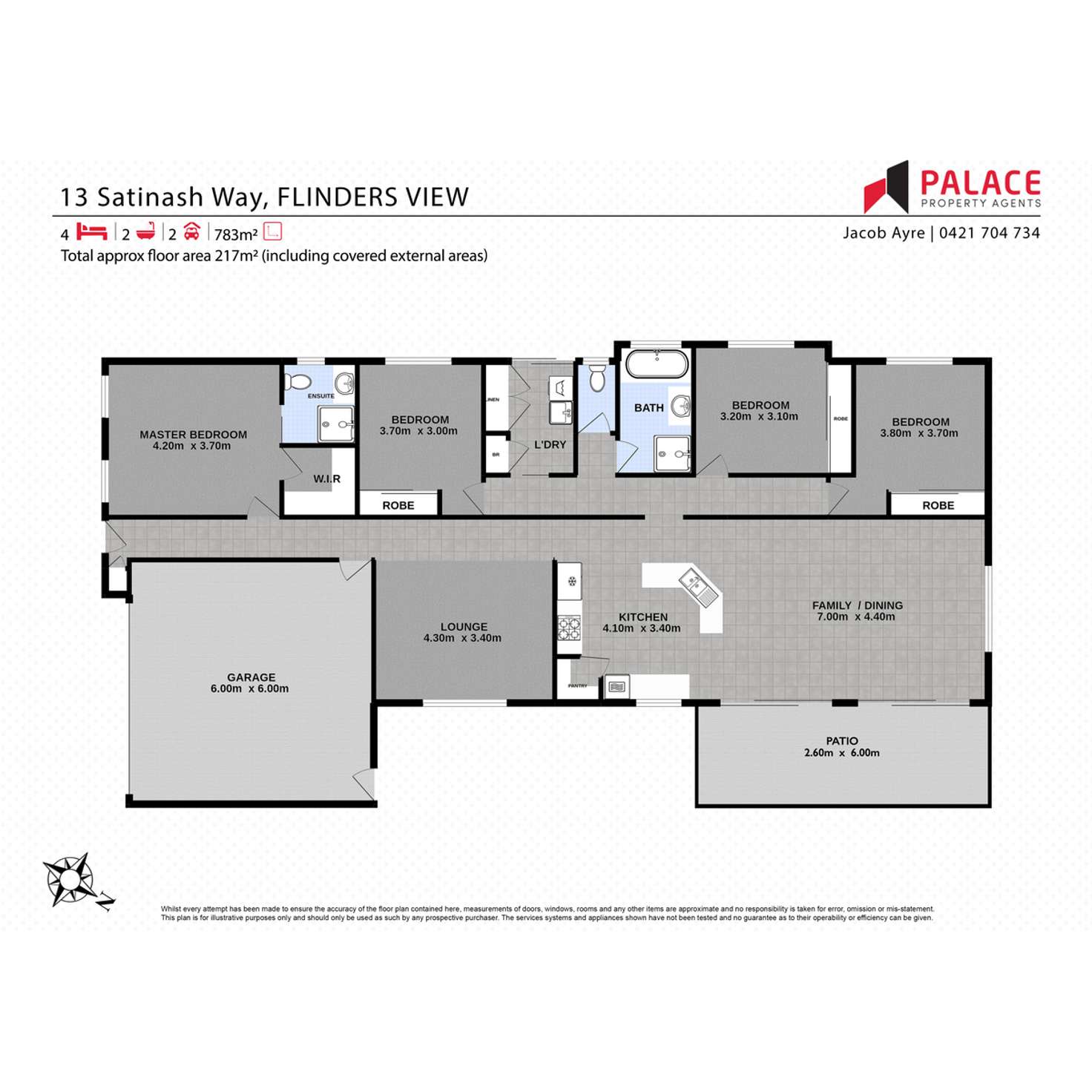 Floorplan of Homely house listing, 13 Satinash Way, Flinders View QLD 4305