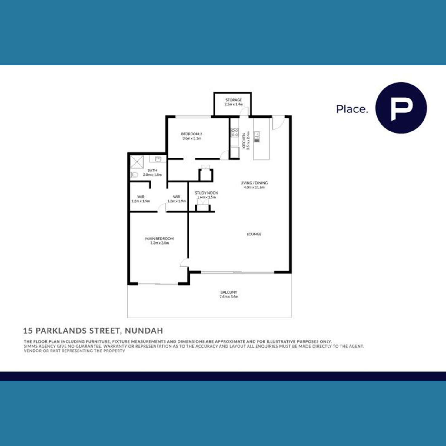 Floorplan of Homely apartment listing, 502/15 Parklands Street, Nundah QLD 4012