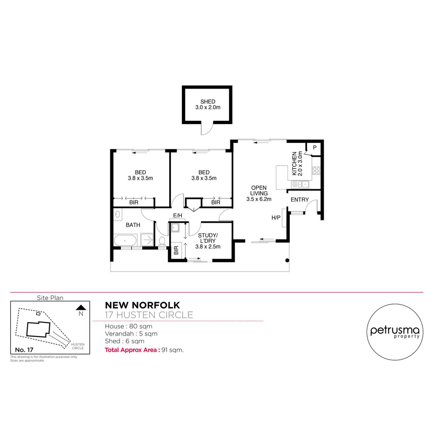 Floorplan of Homely house listing, 17 Husten Circle, New Norfolk TAS 7140