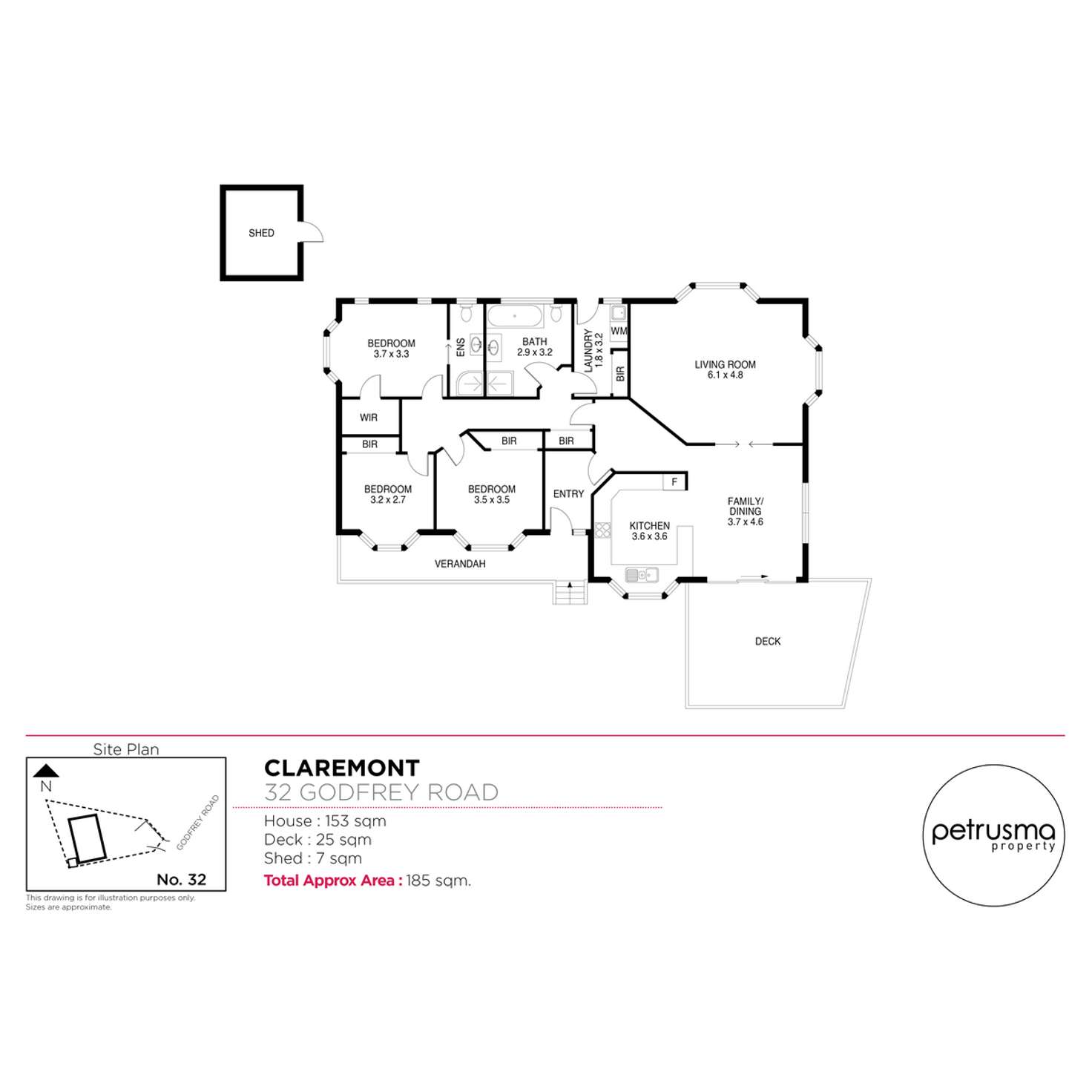 Floorplan of Homely house listing, 32 Godfrey Road, Claremont TAS 7011