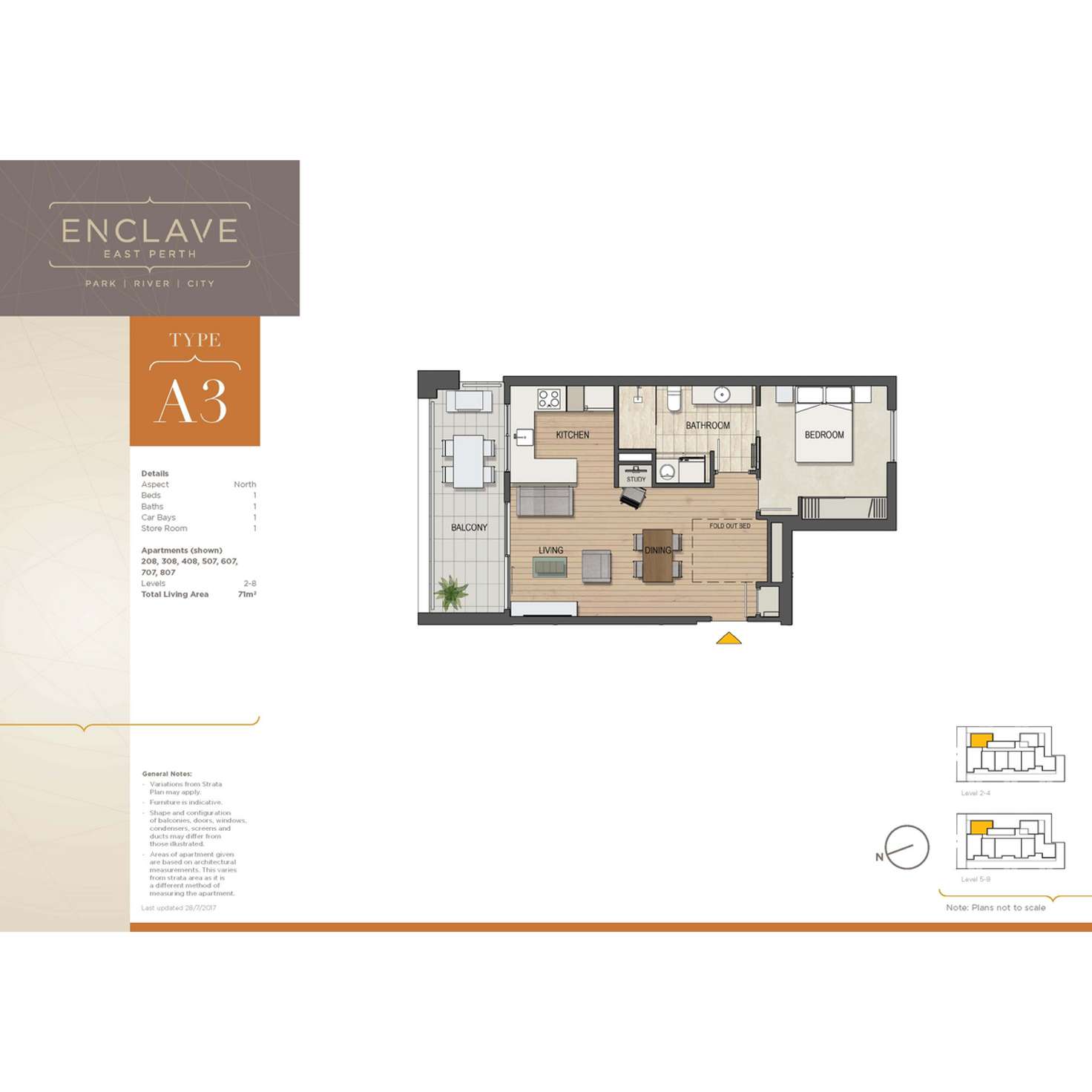 Floorplan of Homely apartment listing, 607/35 Bronte Street, East Perth WA 6004