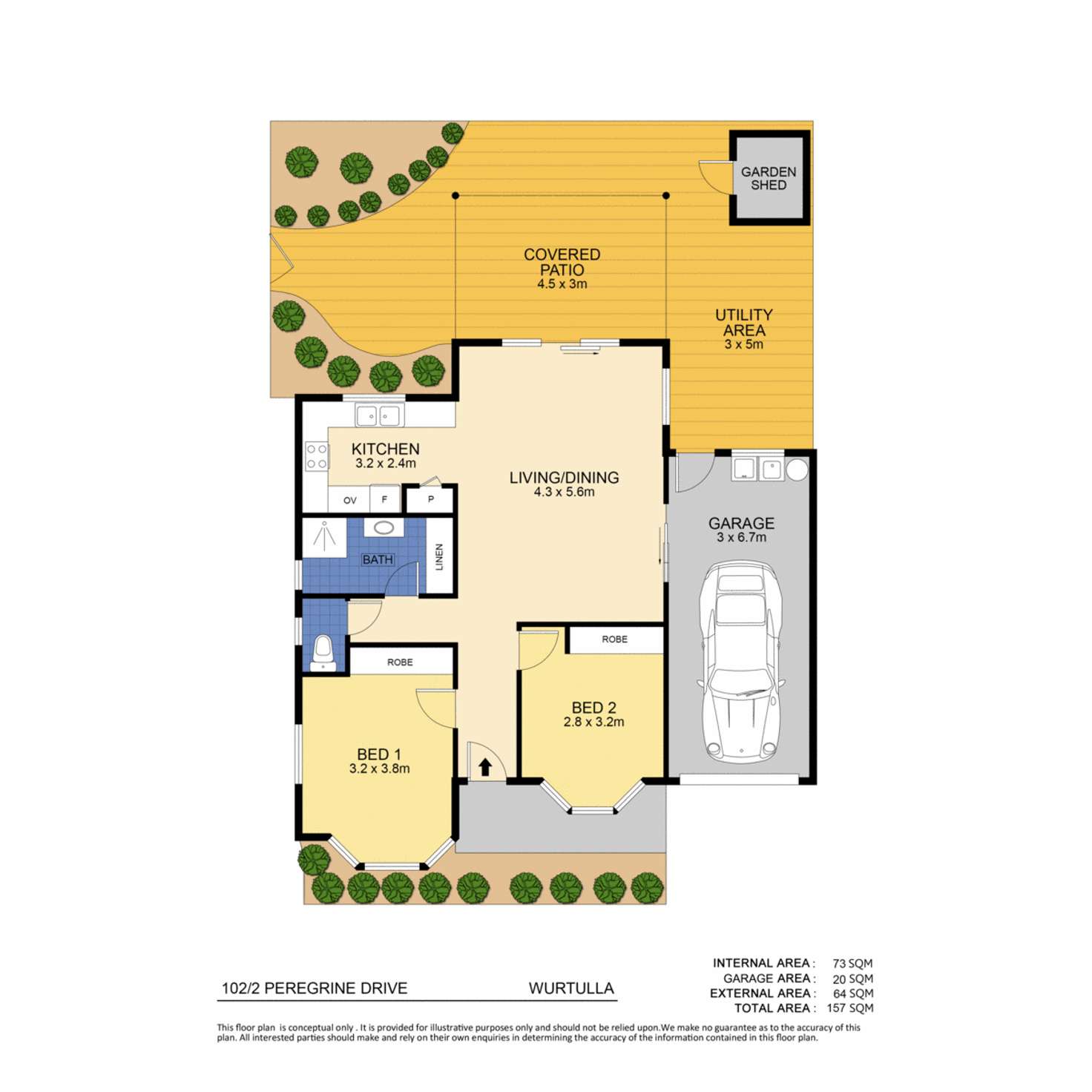 Floorplan of Homely villa listing, 102/2 Peregrine Drive, Wurtulla QLD 4575
