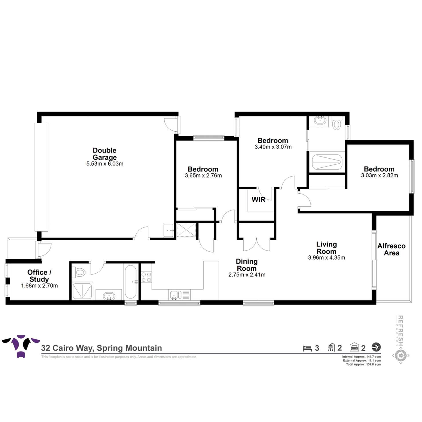 Floorplan of Homely house listing, 32 Cairo Way, Spring Mountain QLD 4300