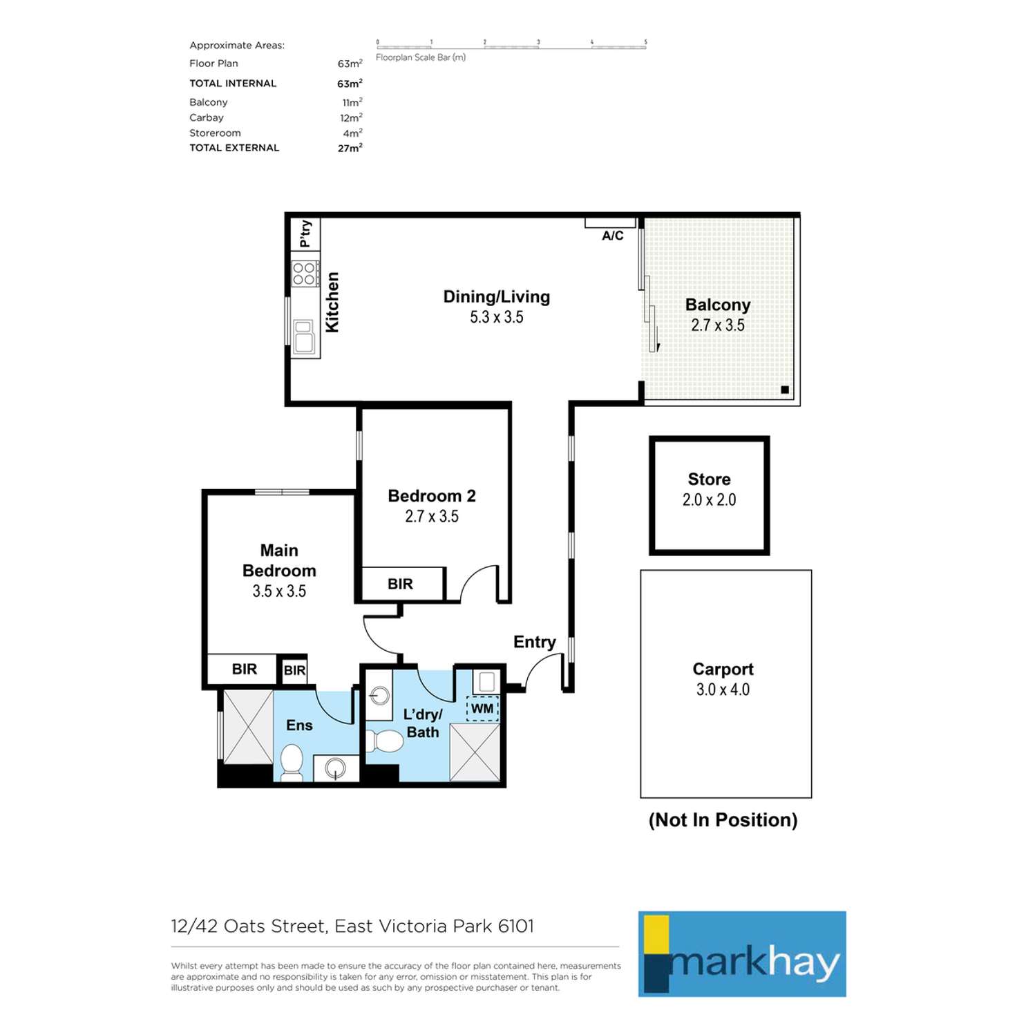 Floorplan of Homely apartment listing, 12/42 Oats Street, East Victoria Park WA 6101