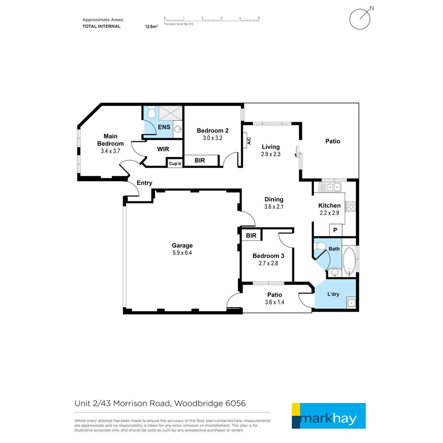 Floorplan of Homely villa listing, 2/43 Morrison Road, Woodbridge WA 6056