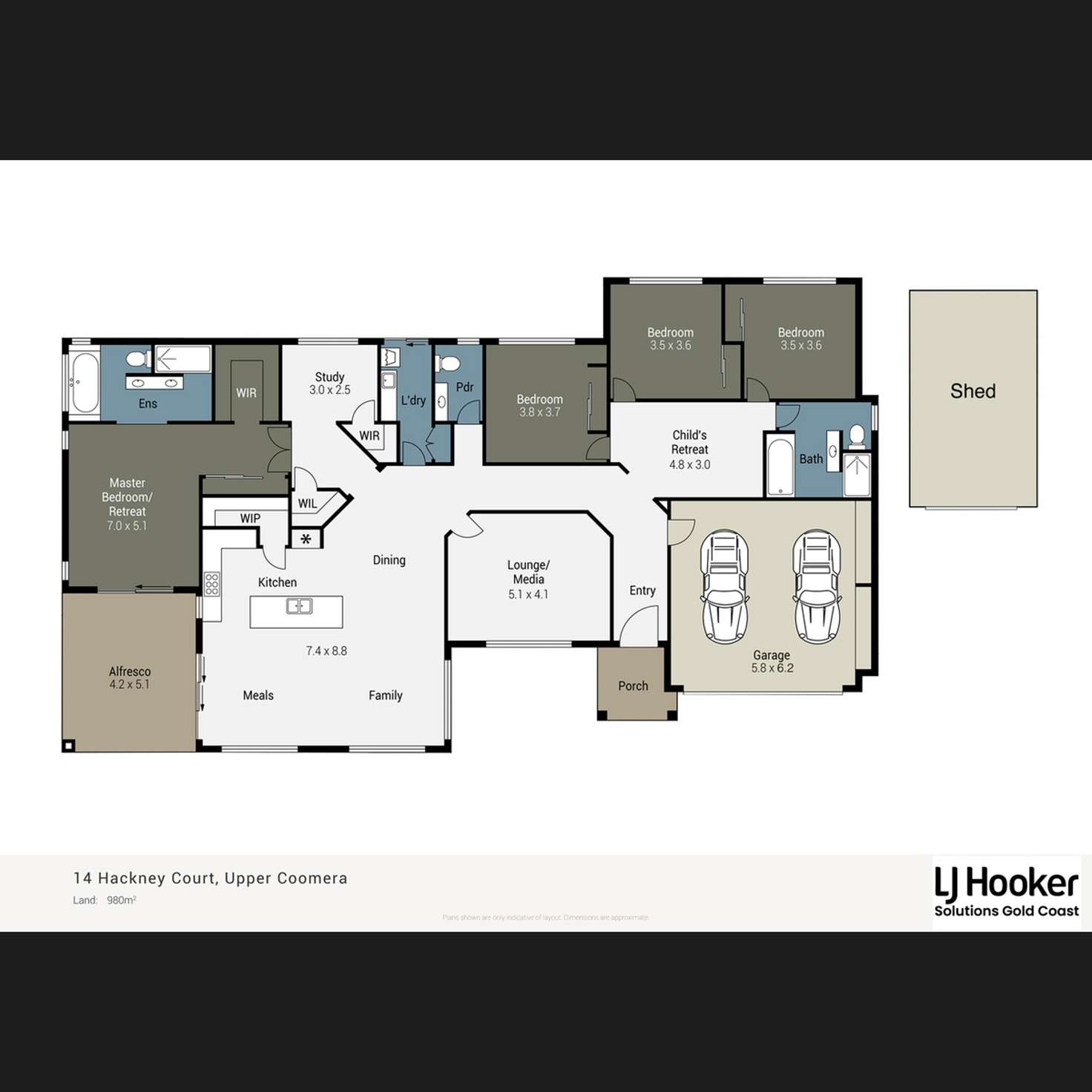 Floorplan of Homely house listing, 14 Hackney Court, Upper Coomera QLD 4209