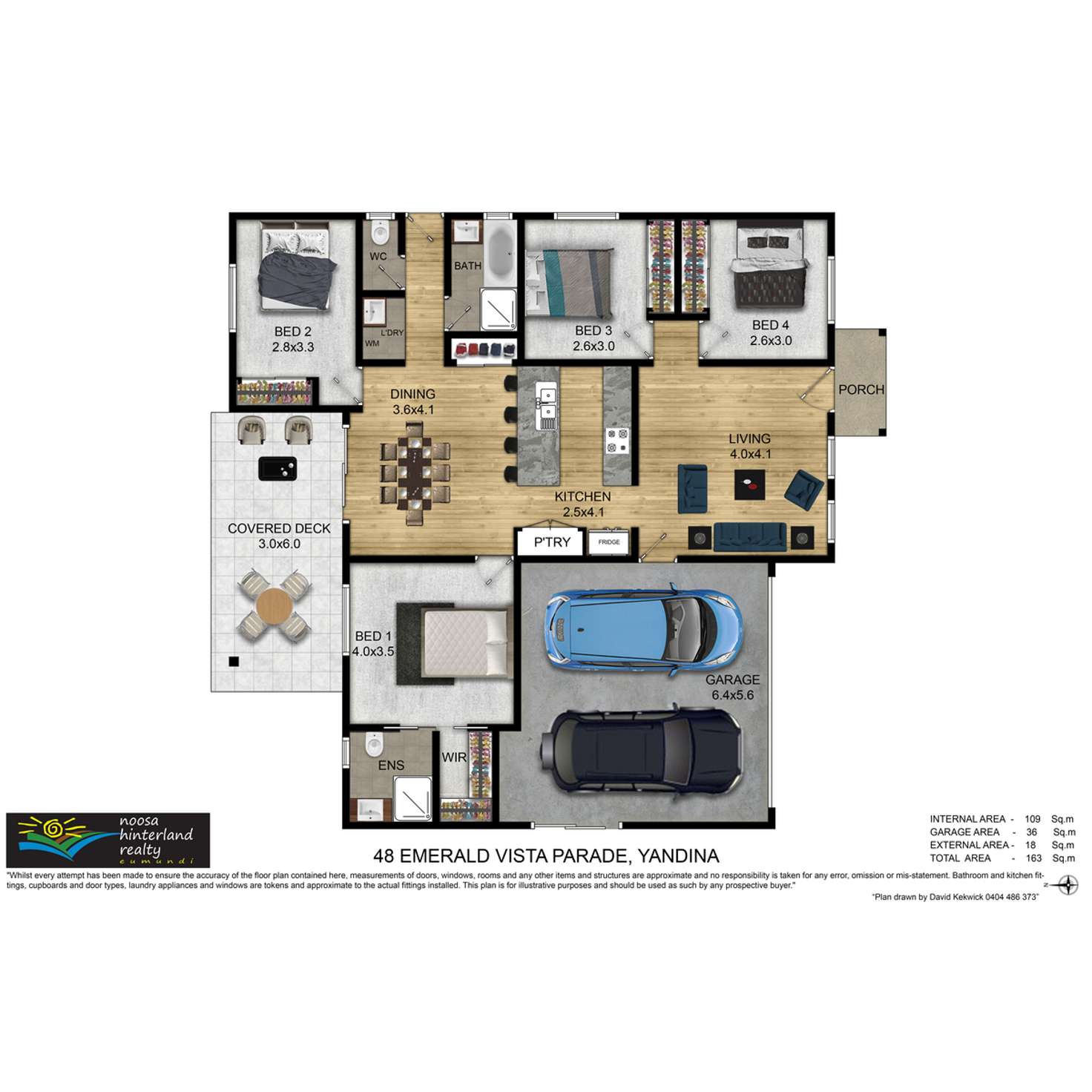 Floorplan of Homely house listing, 48 Emerald Vista Parade, Yandina QLD 4561