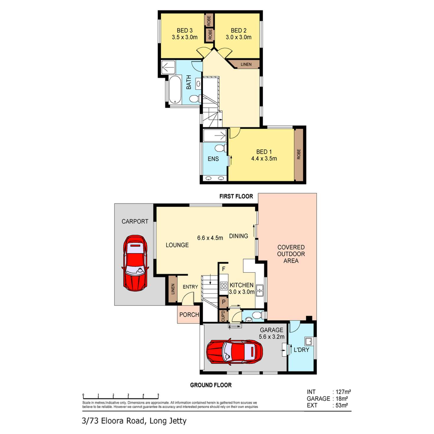 Floorplan of Homely townhouse listing, 3/73 Eloora Road, Long Jetty NSW 2261
