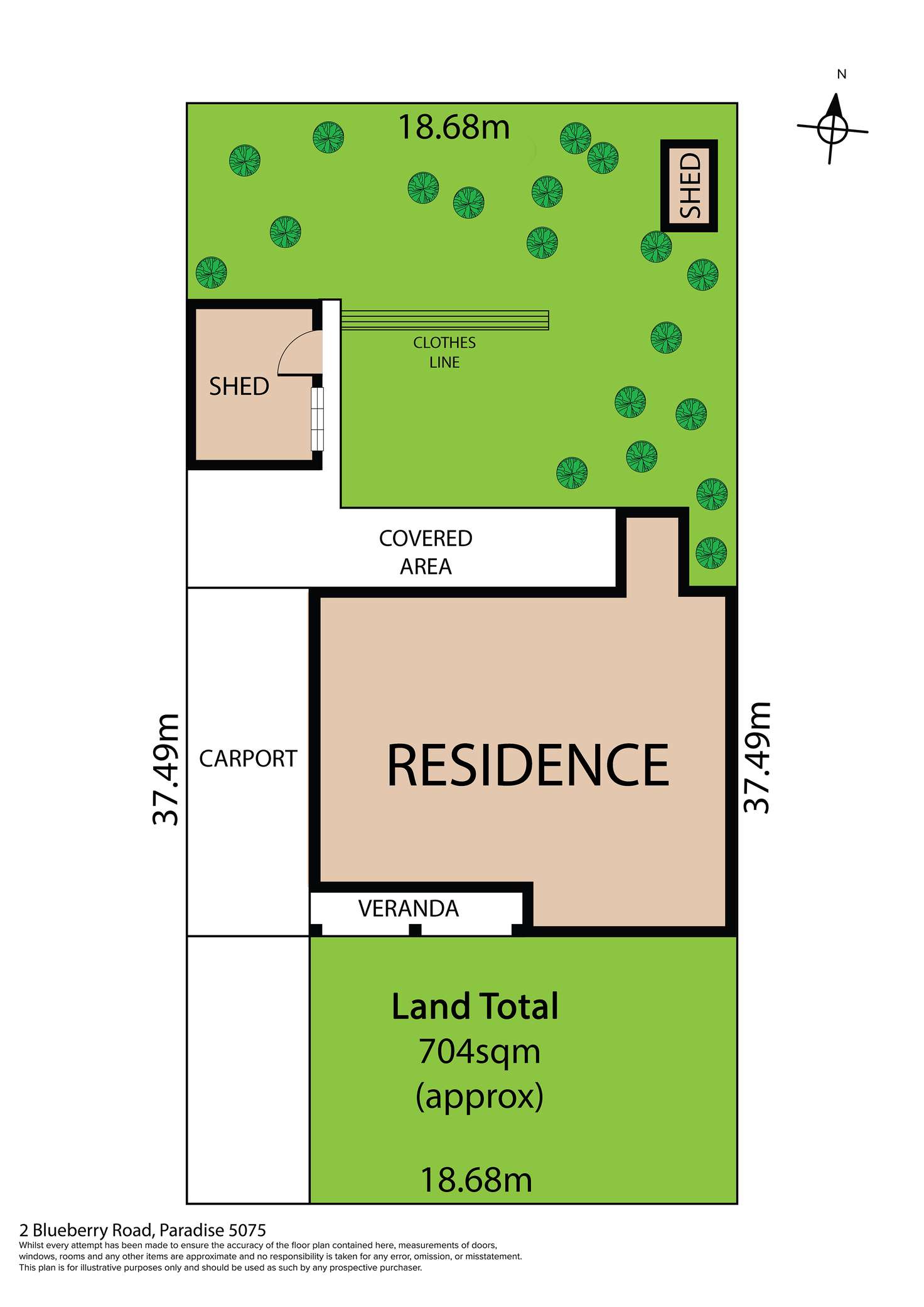 Floorplan of Homely house listing, 2 Blueberry Road, Paradise SA 5075