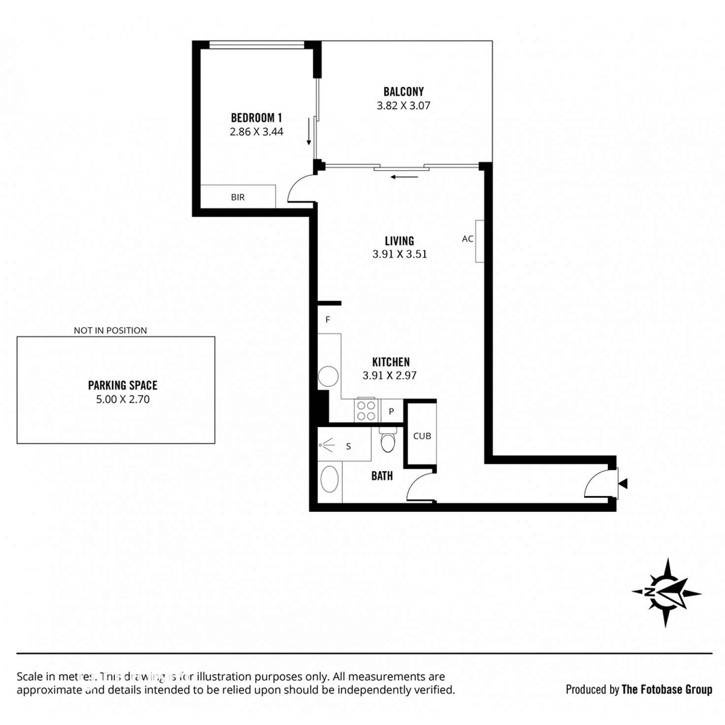 Floorplan of Homely apartment listing, 307/2-6 Pilla Avenue, New Port SA 5015