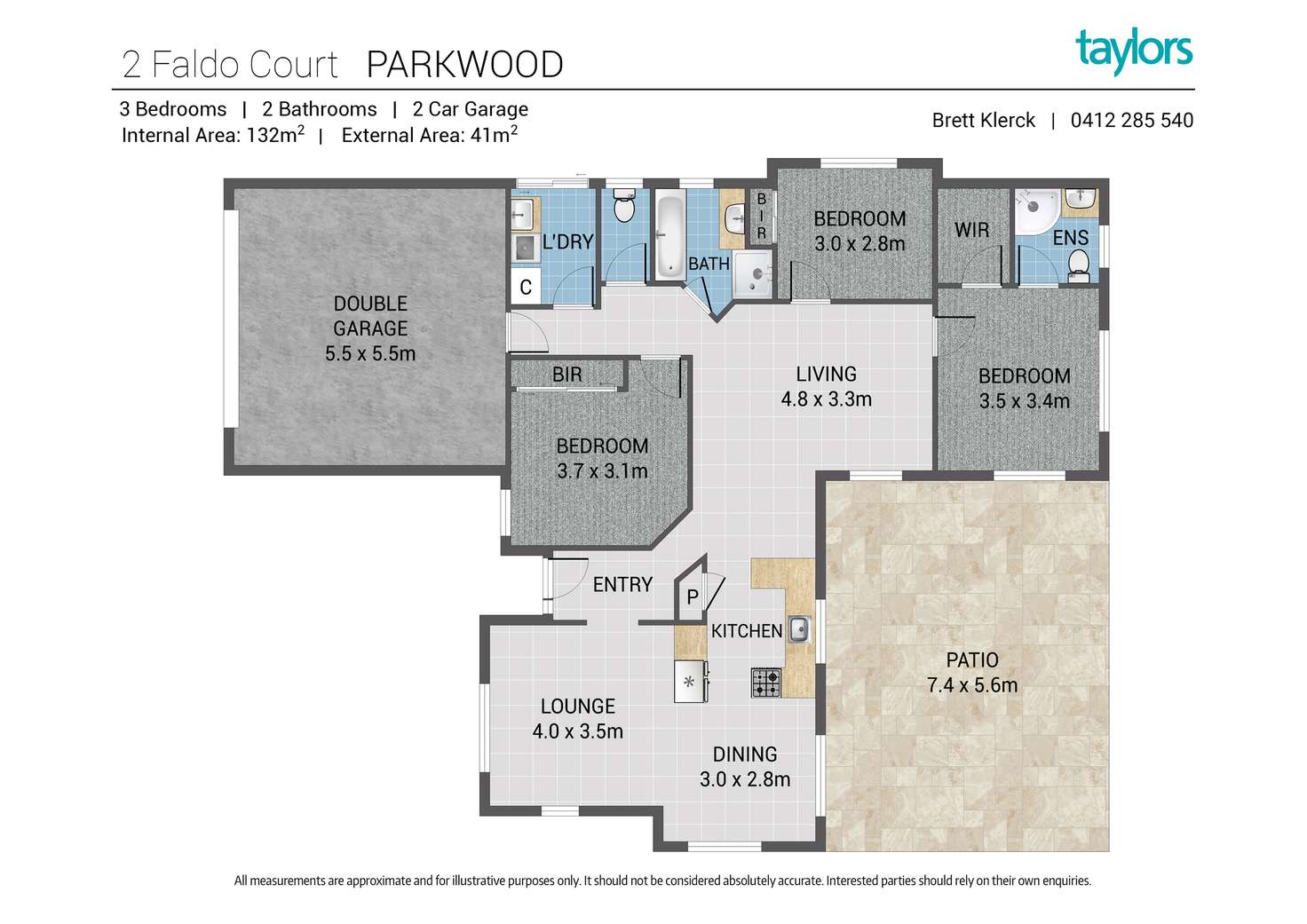 Floorplan of Homely house listing, 2 Faldo Court, Parkwood QLD 4214