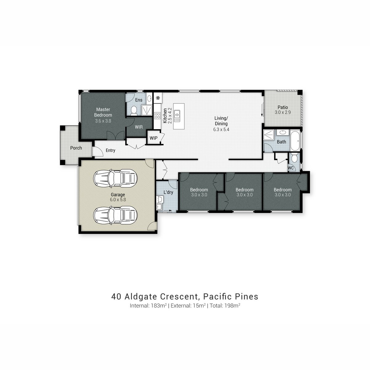 Floorplan of Homely house listing, 40 Aldgate Crescent, Pacific Pines QLD 4211