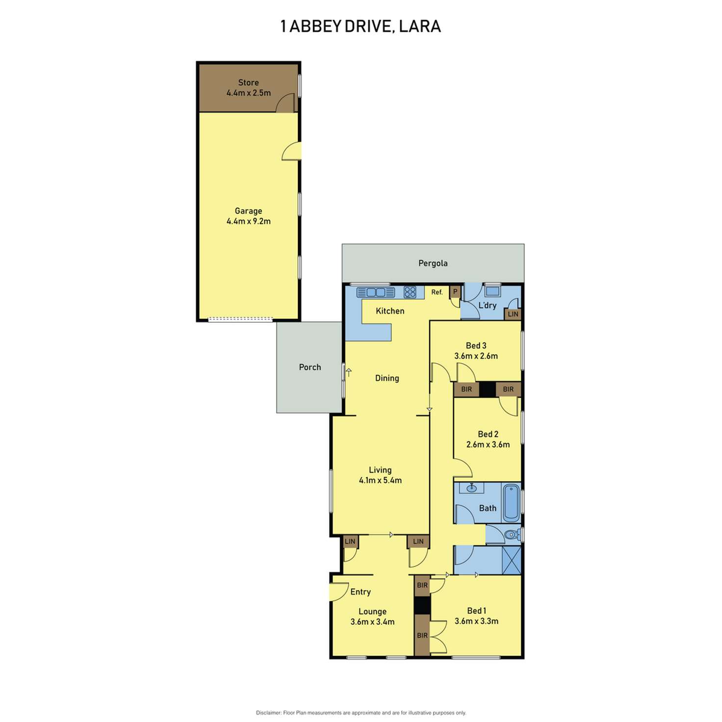 Floorplan of Homely house listing, 1 Abbey Drive, Lara VIC 3212