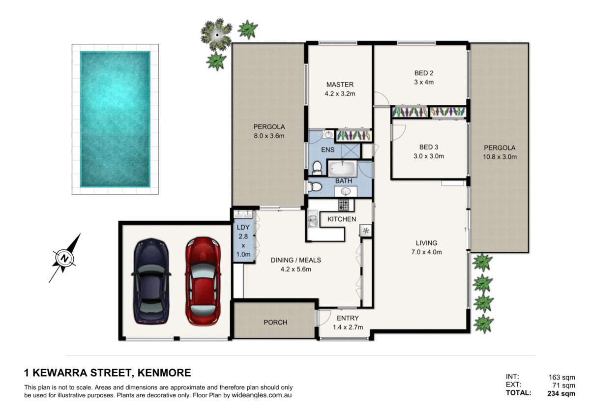 Floorplan of Homely house listing, 1 Kewarra Street, Kenmore QLD 4069