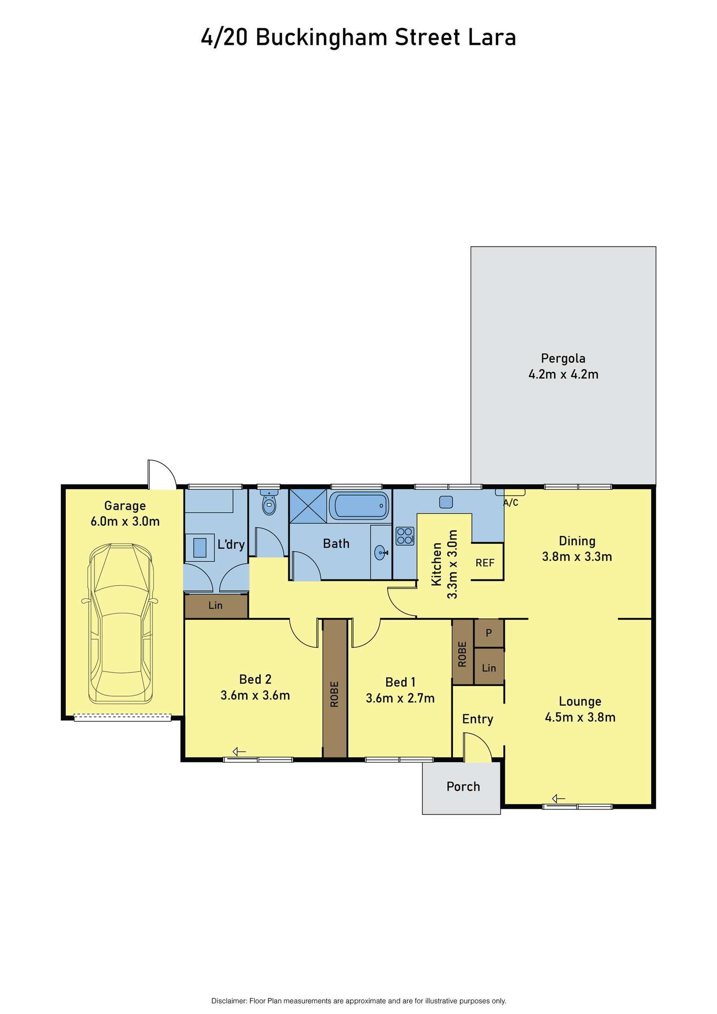 Floorplan of Homely house listing, 4/20 Buckingham Street, Lara VIC 3212