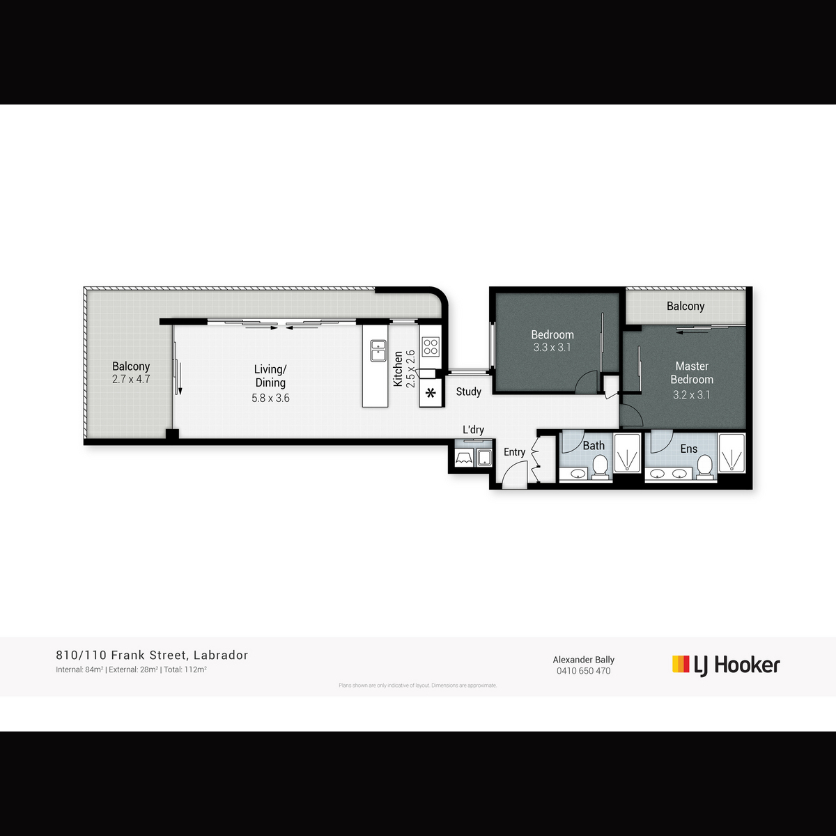 Floorplan of Homely apartment listing, 810/110 Frank Street, Labrador QLD 4215