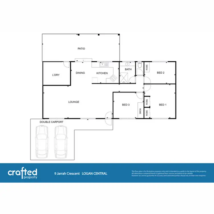 Floorplan of Homely house listing, 9 Jarrah Crescent, Logan Central QLD 4114