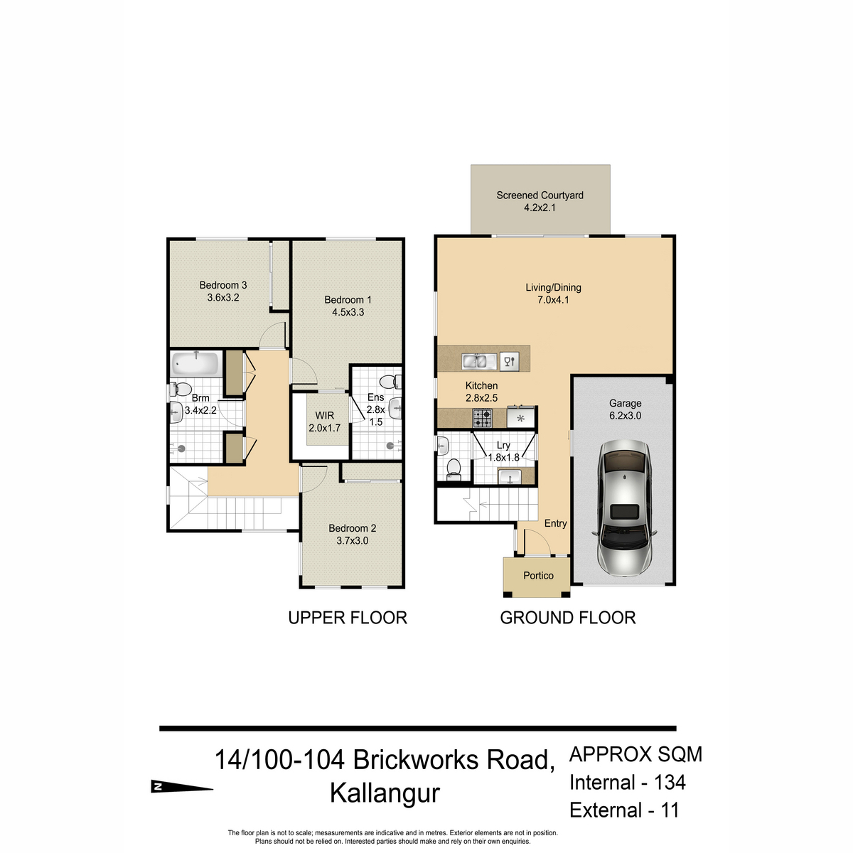 Floorplan of Homely townhouse listing, 14/100 Brickworks Road, Kallangur QLD 4503