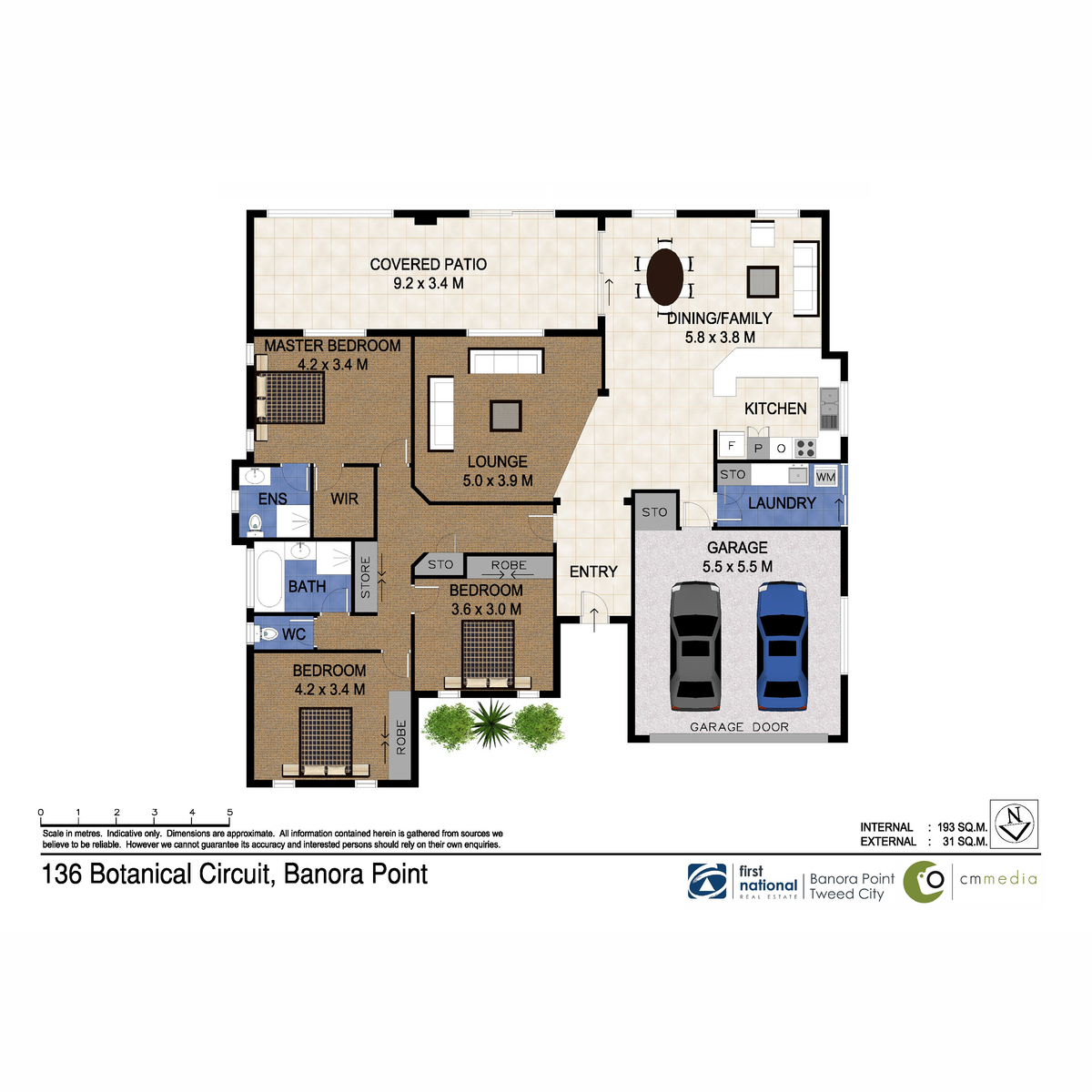 Floorplan of Homely house listing, 136 Botanical Circuit, Banora Point NSW 2486