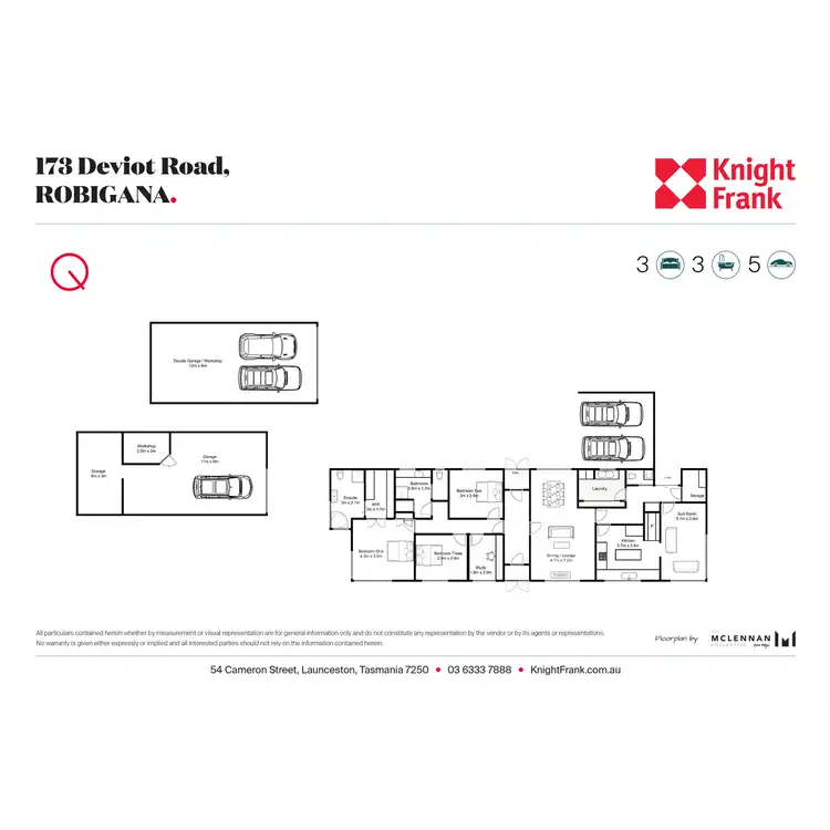 Floorplan of Homely rural property listing, 173 Deviot Road, Robigana TAS 7275