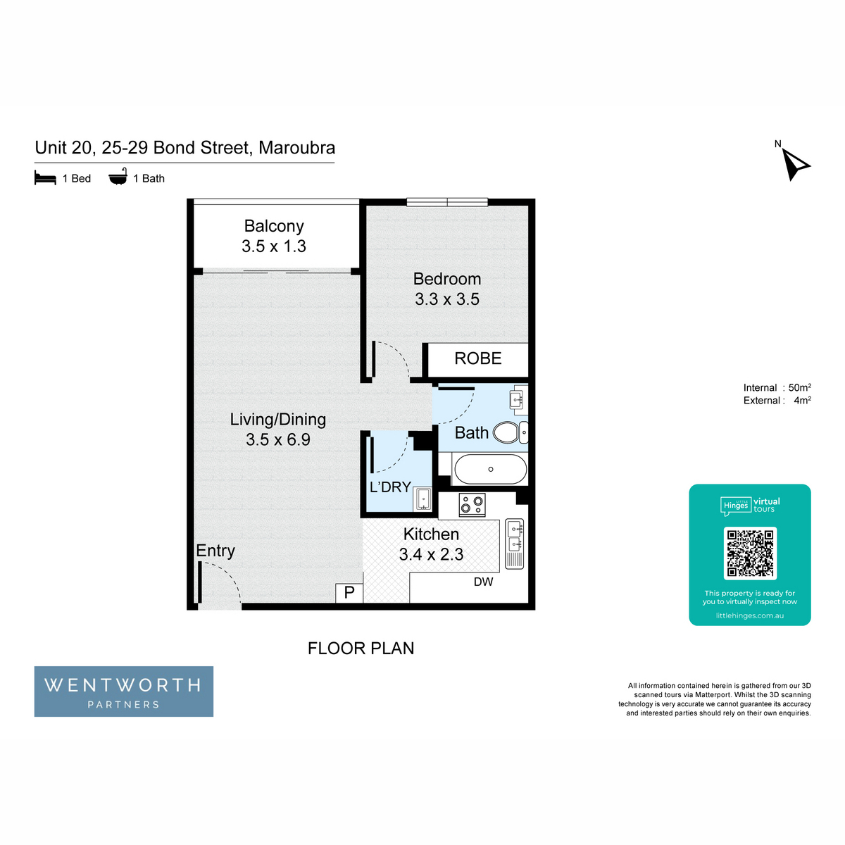 Floorplan of Homely apartment listing, 20/25 Bond Street, Maroubra NSW 2035