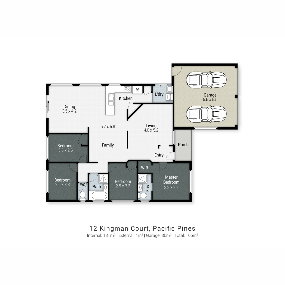 Floorplan of Homely house listing, 12 Kingman Court, Pacific Pines QLD 4211